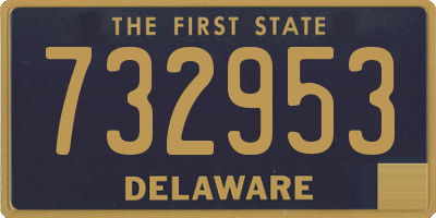 DE license plate 732953