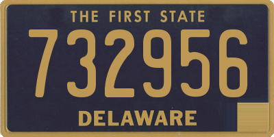 DE license plate 732956