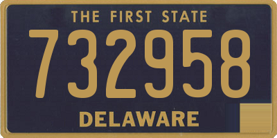 DE license plate 732958
