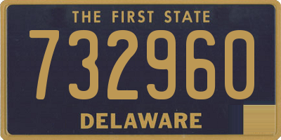 DE license plate 732960