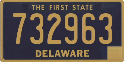 DE license plate 732963