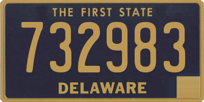 DE license plate 732983