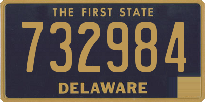 DE license plate 732984