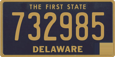 DE license plate 732985