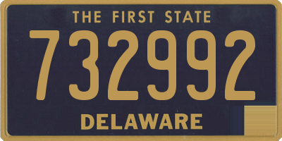 DE license plate 732992