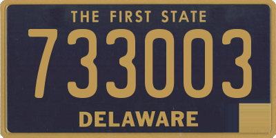 DE license plate 733003