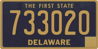 DE license plate 733020