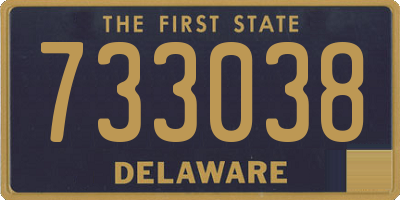 DE license plate 733038