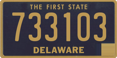 DE license plate 733103