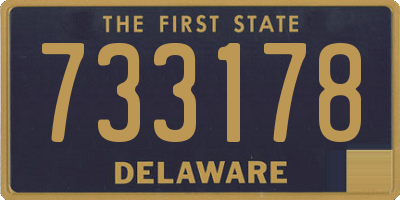 DE license plate 733178