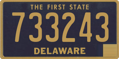 DE license plate 733243