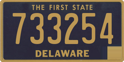 DE license plate 733254