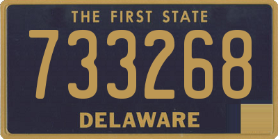 DE license plate 733268
