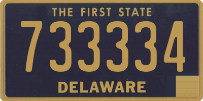 DE license plate 733334