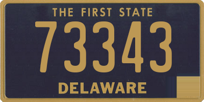 DE license plate 73343