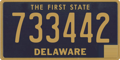 DE license plate 733442