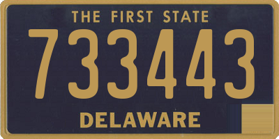 DE license plate 733443
