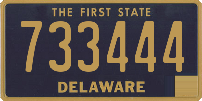 DE license plate 733444