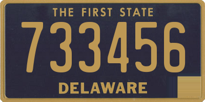DE license plate 733456