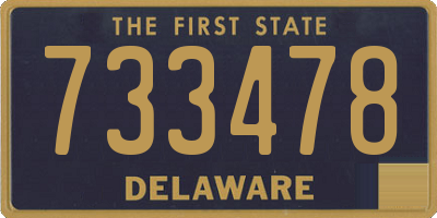 DE license plate 733478
