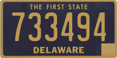 DE license plate 733494
