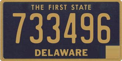 DE license plate 733496