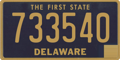 DE license plate 733540