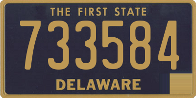DE license plate 733584