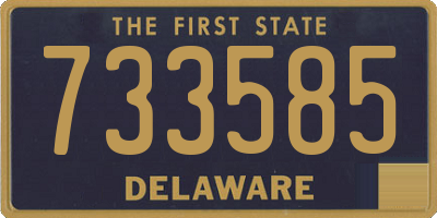 DE license plate 733585