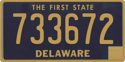 DE license plate 733672