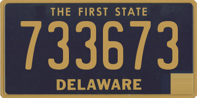 DE license plate 733673