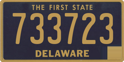 DE license plate 733723