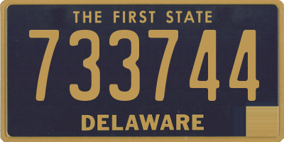 DE license plate 733744