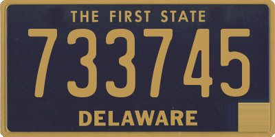 DE license plate 733745