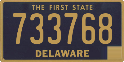 DE license plate 733768