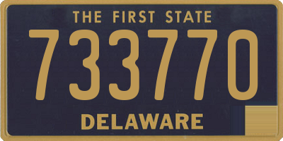 DE license plate 733770