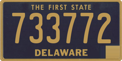 DE license plate 733772