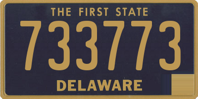 DE license plate 733773