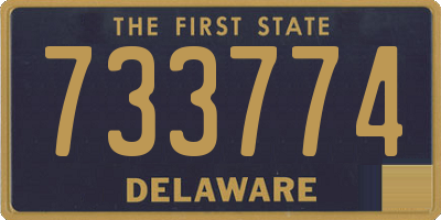 DE license plate 733774
