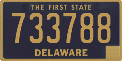 DE license plate 733788
