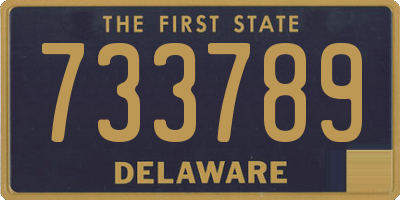 DE license plate 733789