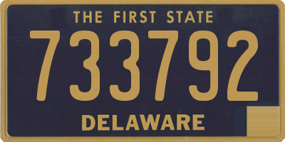 DE license plate 733792
