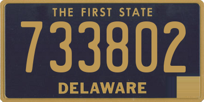 DE license plate 733802