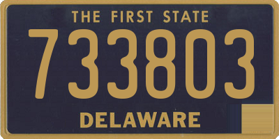 DE license plate 733803