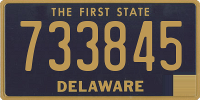 DE license plate 733845