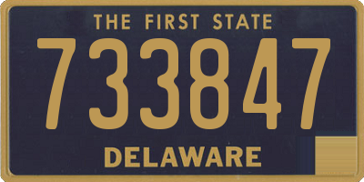 DE license plate 733847