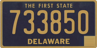 DE license plate 733850