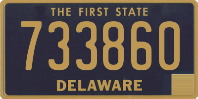 DE license plate 733860