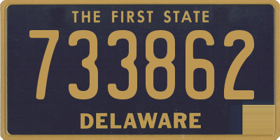 DE license plate 733862