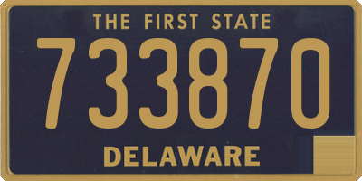 DE license plate 733870